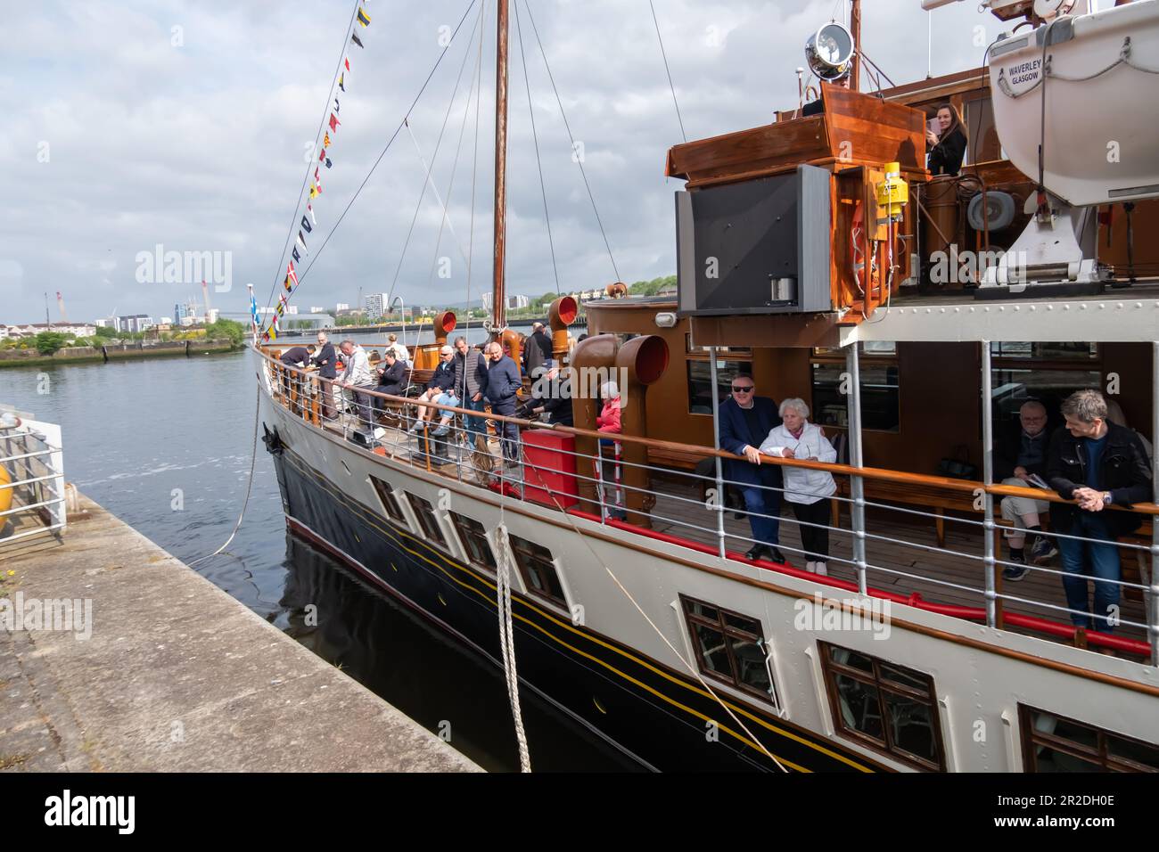 Glasgow, Scotland, UK. 19th May, 2023. PS Waverley, the world's last 