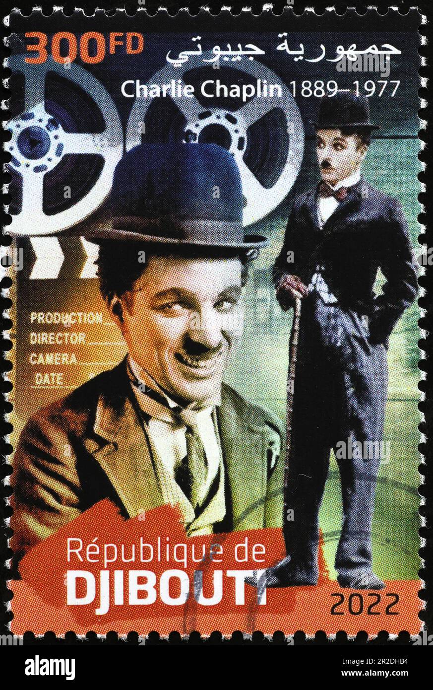 Charlie Chaplin portraits on african stamp Stock Photo - Alamy