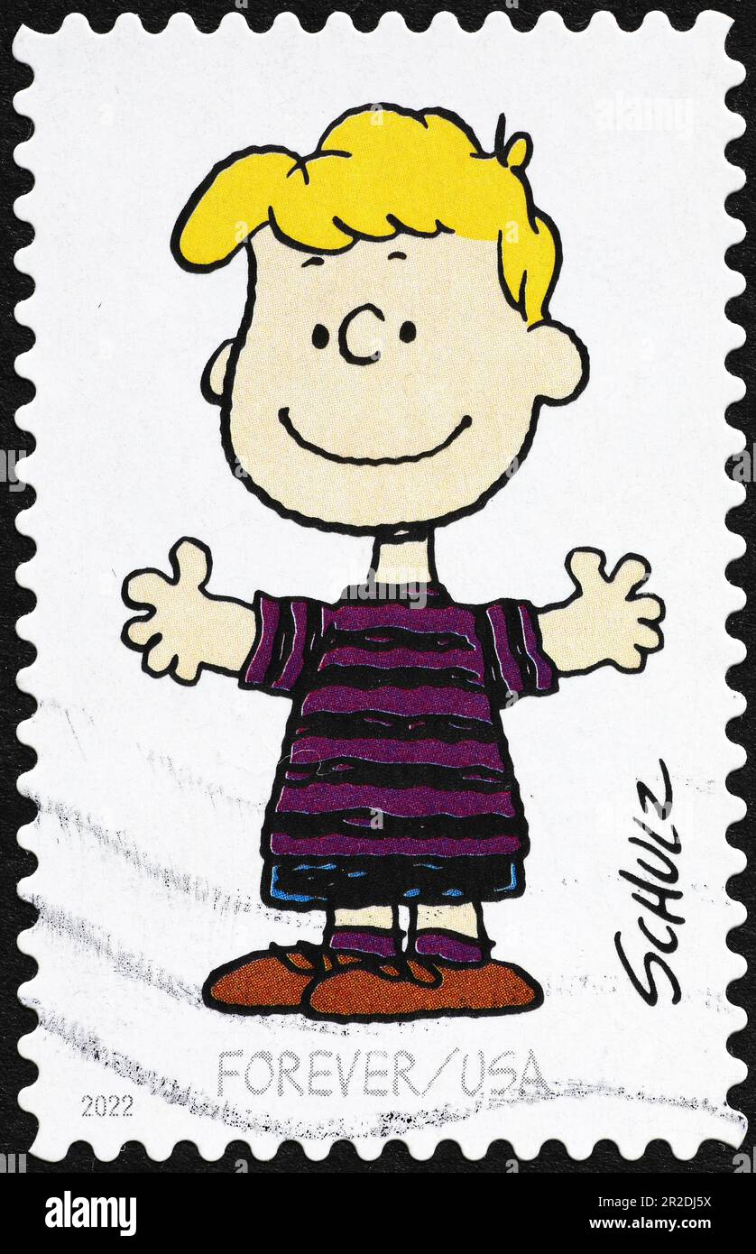 Schroeder, character of Peanuts on postage stamp Stock Photo