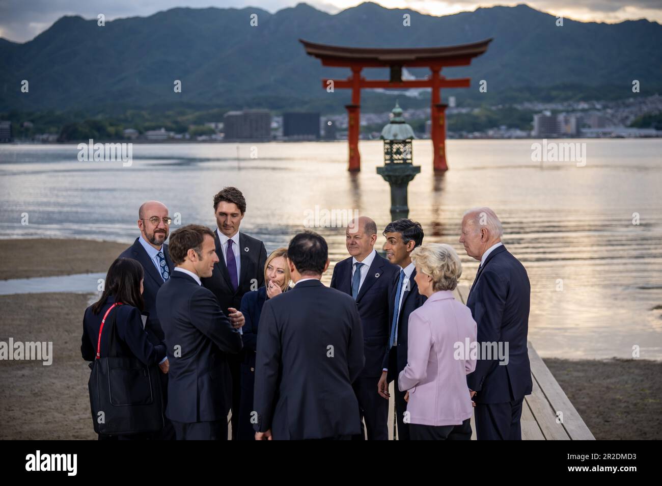 Hiroshima, Japan. 19th May, 2023. G7 leaders stand together after the ...