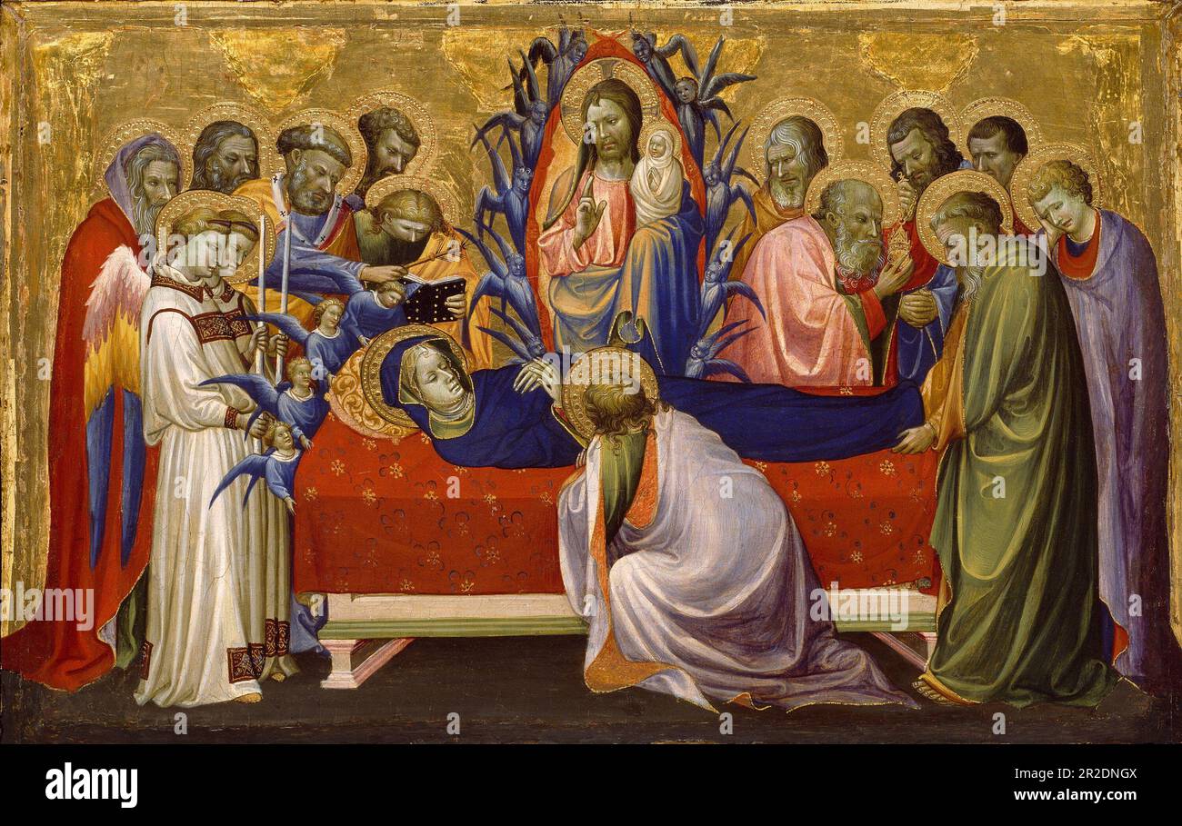 The Death of the Virgin Date: 1405/10 Artist: Gherardo di Jacopo, called Starnina Italian, active 1387-1413 Stock Photo