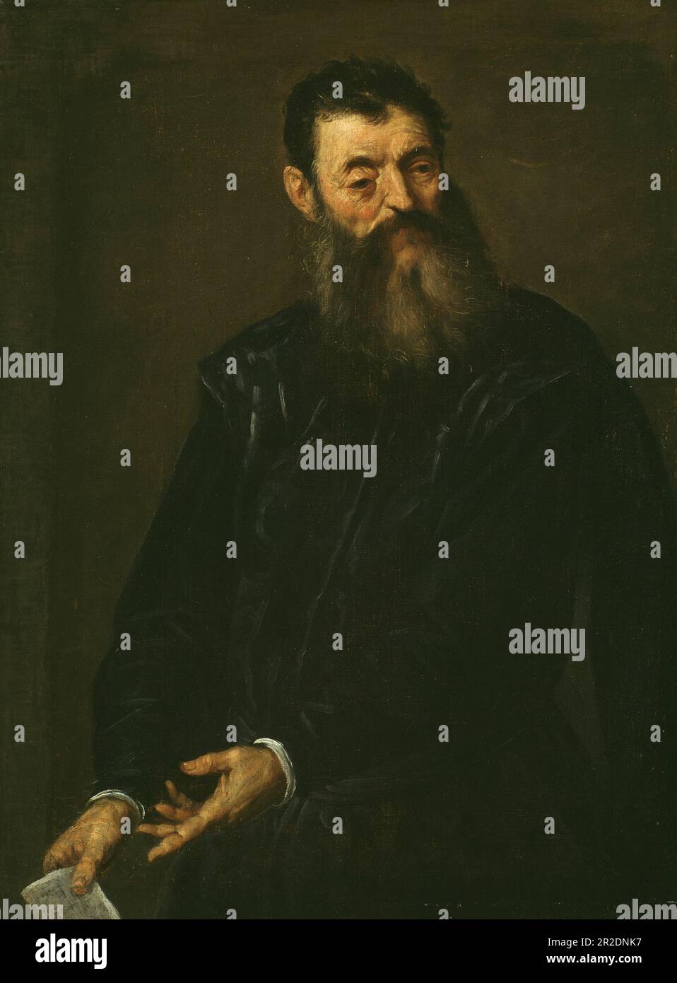 Portrait of a Gentleman Date: c. 1590 Artist: Palma Giovane (Jacopo Palma) Italian, c. 1548-1628 Stock Photo