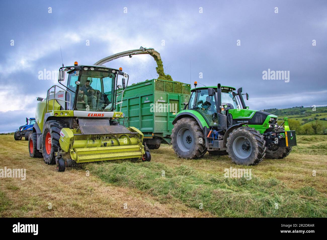 Finbarr McCarthy picking up grass silage near Kilbrittain, Co. Cork