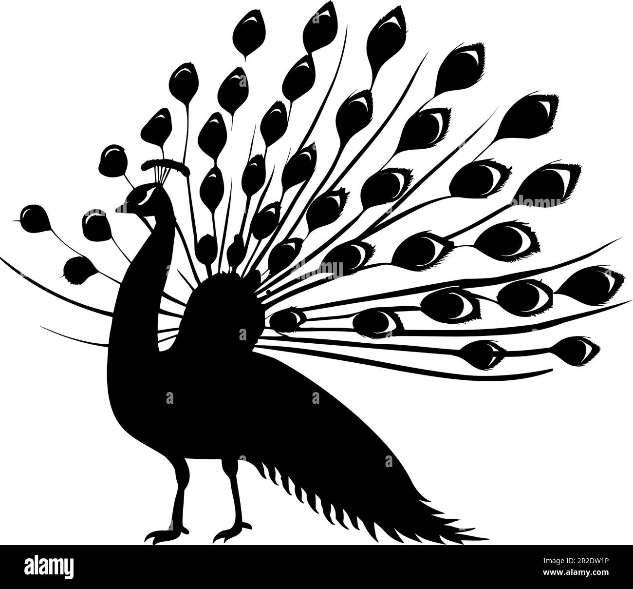 Peacock Silhouette Vector Art Images - FreePatternsArea