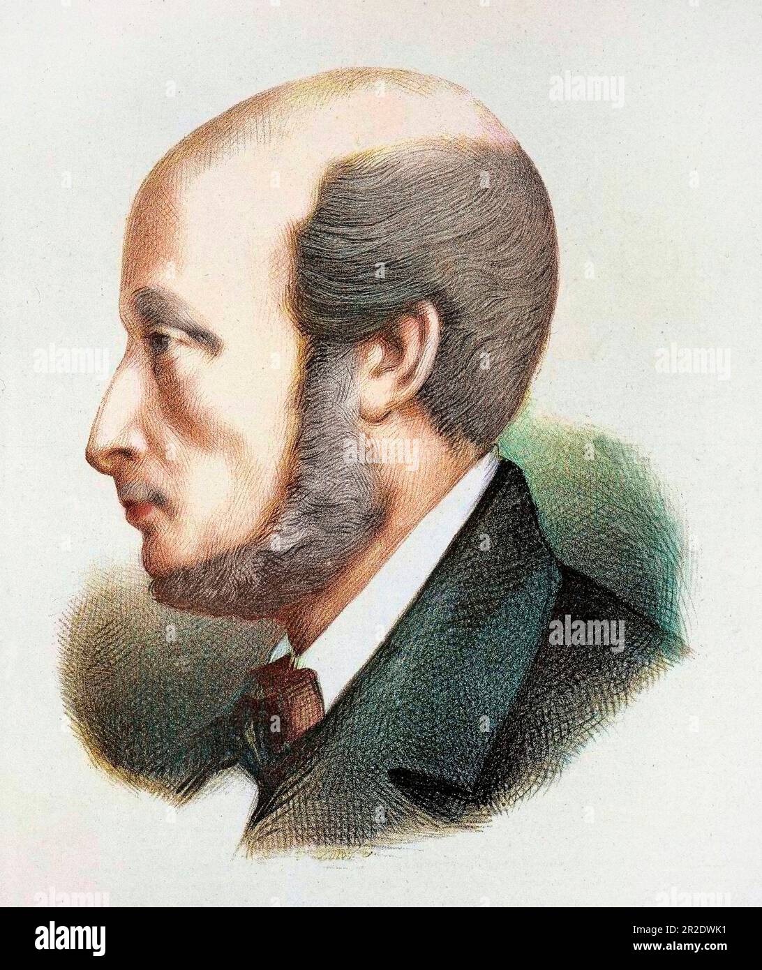Portrait de Victor Schoelcher (1804 - 1893), homme politique francais. Stock Photo
