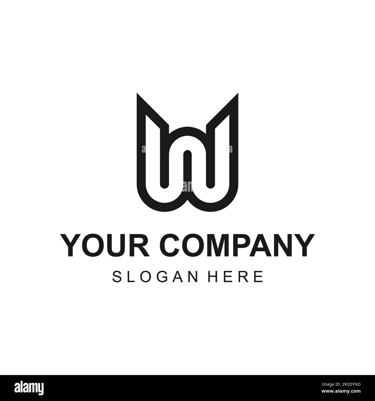 Creative Linear Letter W Logo Design Vector For Business Company Stock creative-linear-letter-w-logo-design-vector-for-business-company-stock
