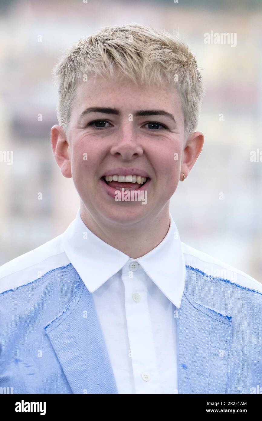 Cannes, France. 19th May, 2023. Molly Manning Walker photographed during  the photocall for How to Have Sex as part of the 76th Cannes International  Film Festival at Palais des Festivals in Cannes,