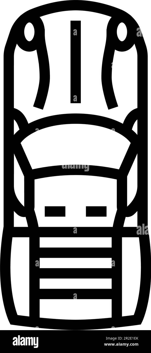 motion car top view line icon vector illustration Stock Vector Image ...