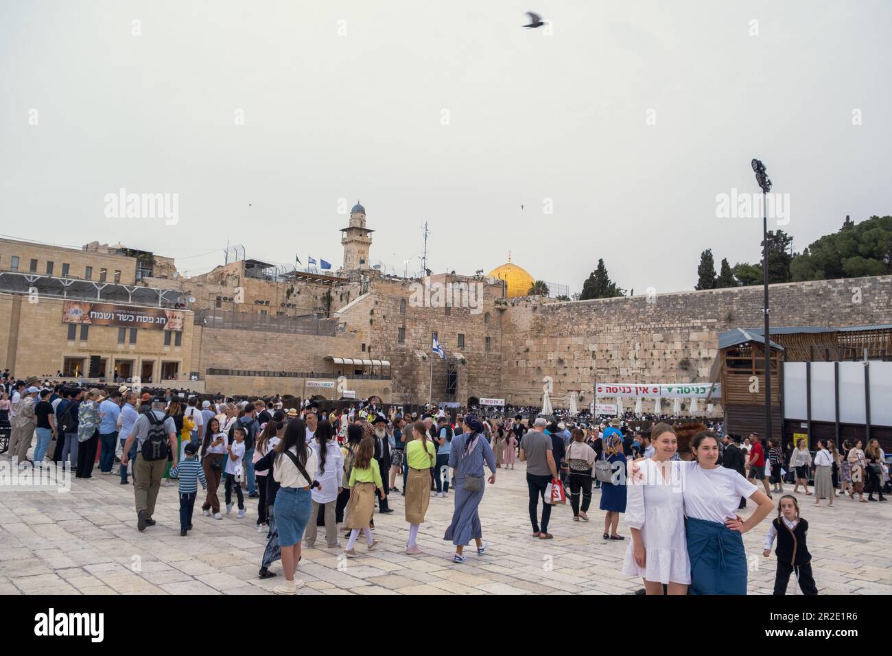 Jerusalem, Israel - 10 April, 2023. Western Wall, the holiest place in judaism Stock Photo