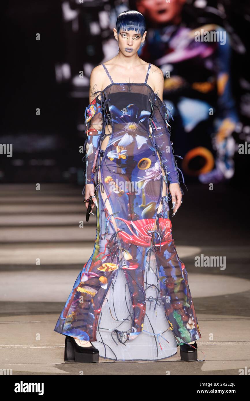 Sydney, Australia. 17th May, 2023. A model walks the runway during the INJURY show during the 