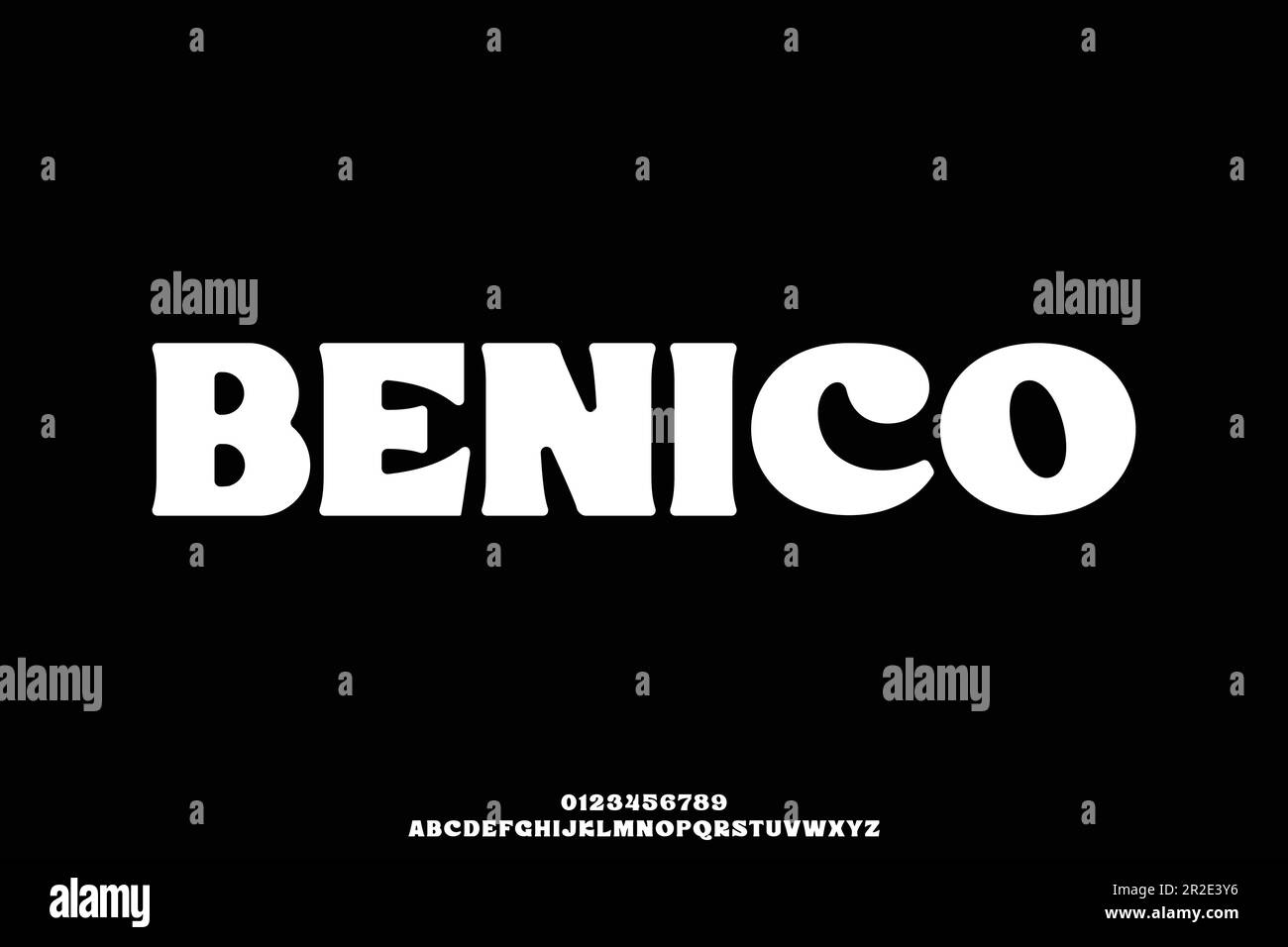 Unique thick rounded decorative display font vector Stock Vector Image