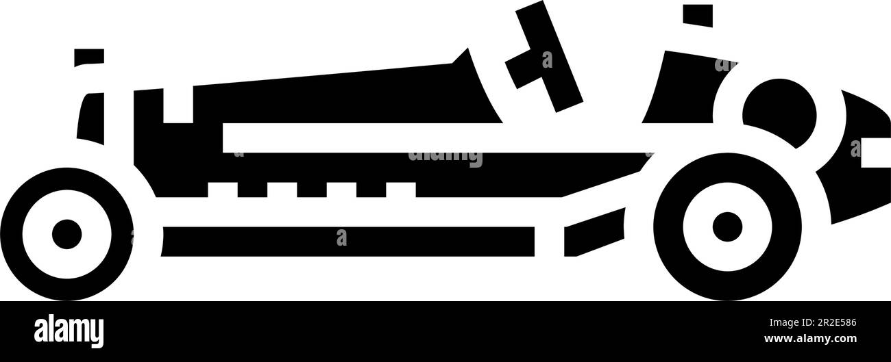 vintage racing car vehicle glyph icon vector illustration Stock Vector ...