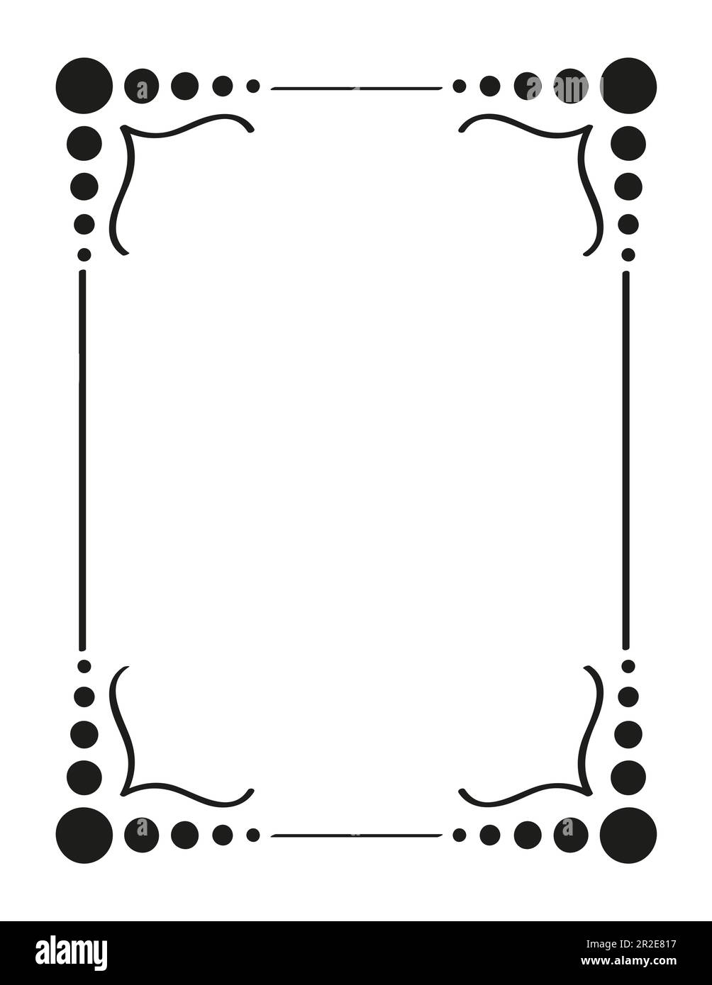 Frame, mirror in hand drawn style.Blank black square rectangle label
