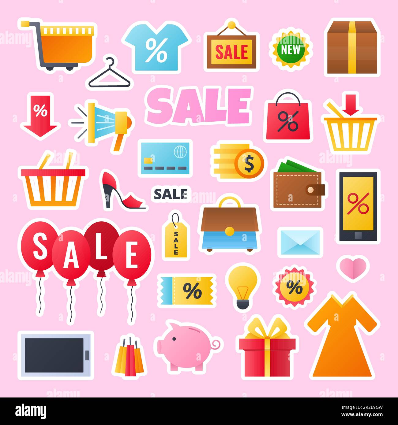 Set of sale stickers. isolated vector badges Stock Vector Image & Art ...