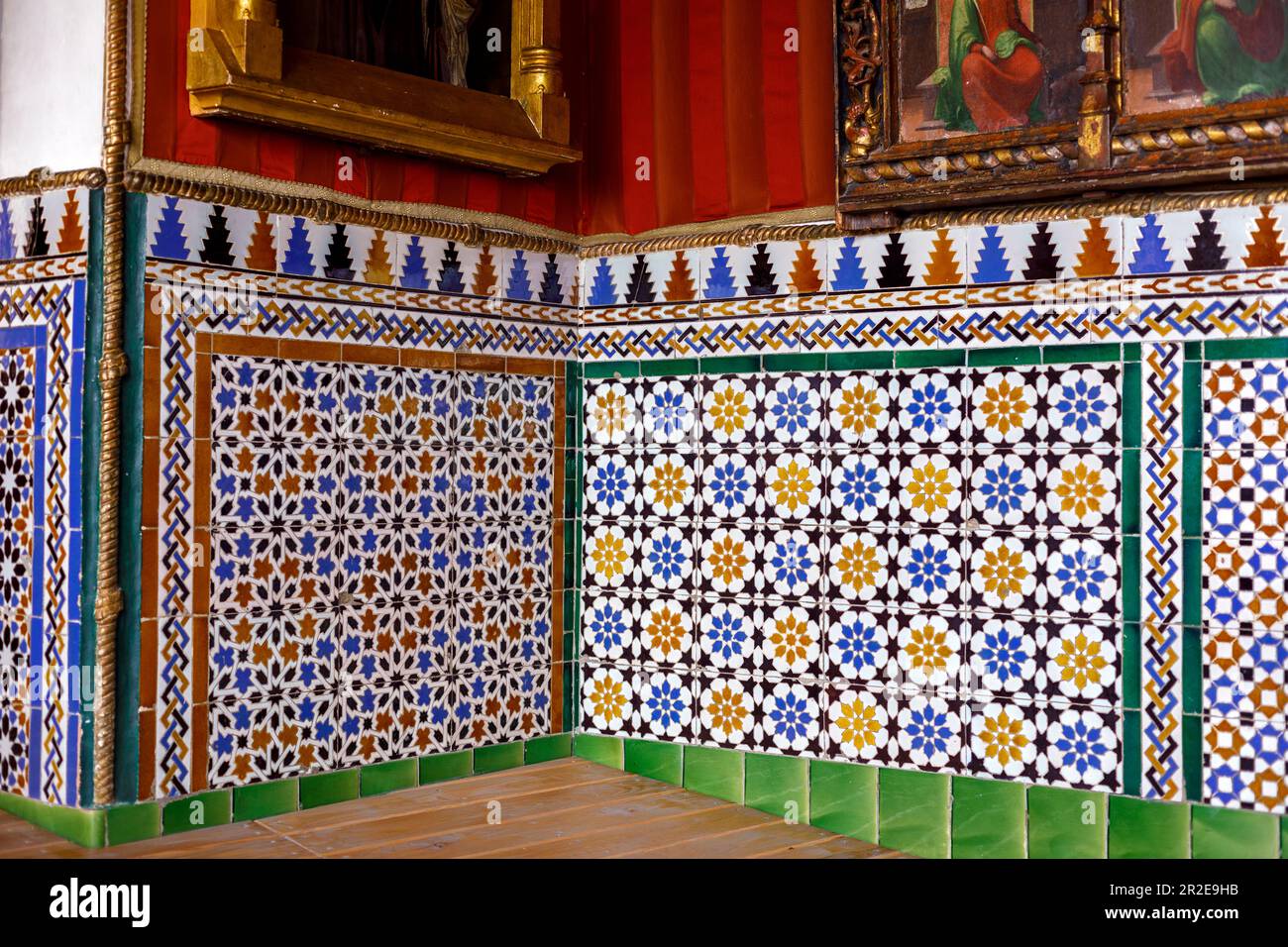 Spain, Andalucia, Segovia, Alcazar of Segovia, zellij tile work Stock Photo
