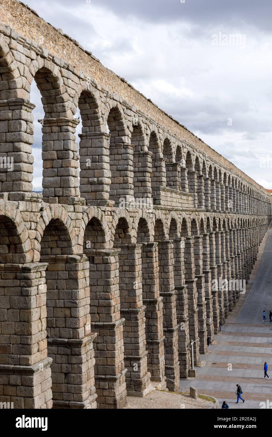 Spain, Segovia, Roman aqueducts Stock Photo