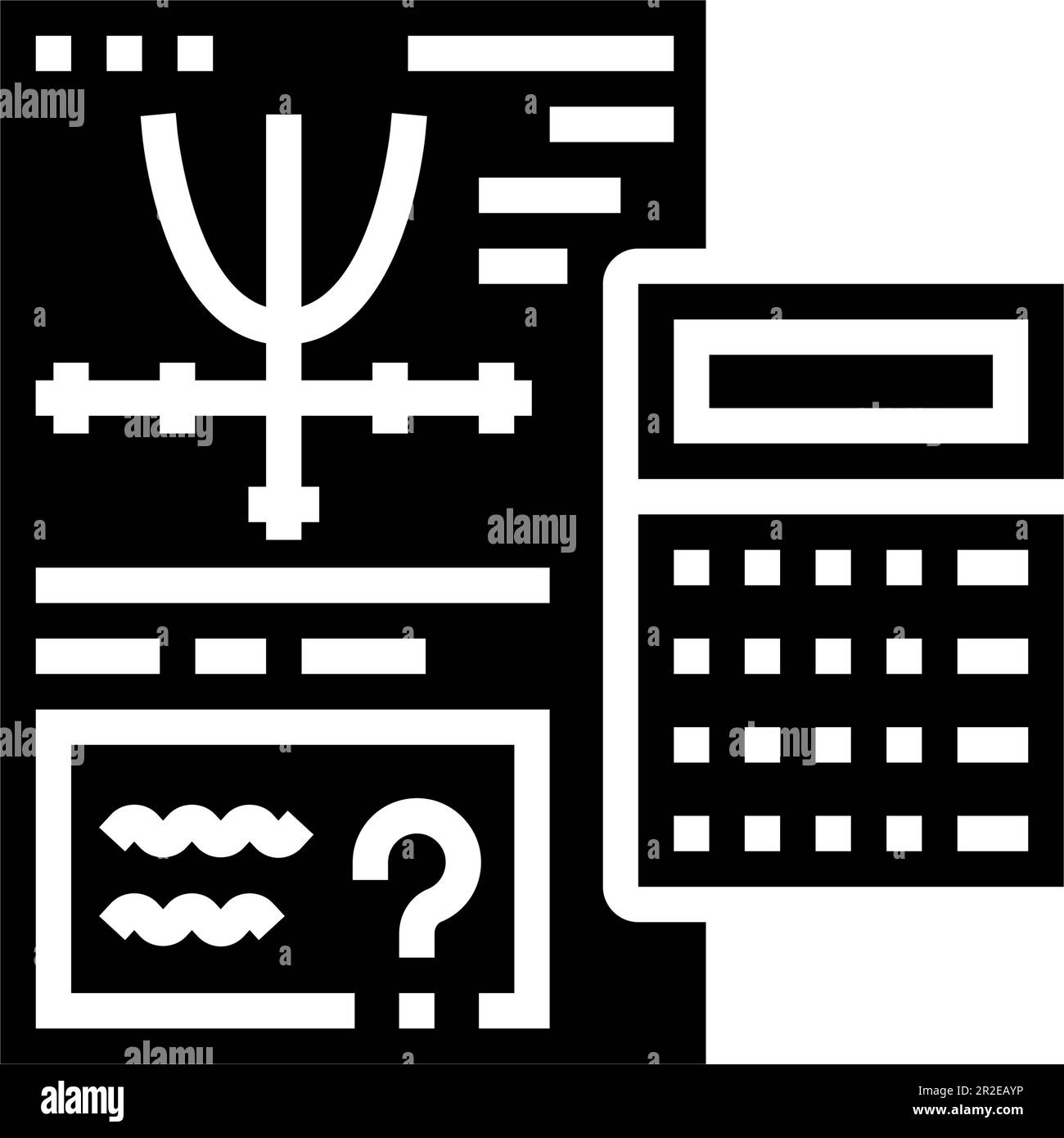 calculate math science education glyph icon vector illustration Stock ...