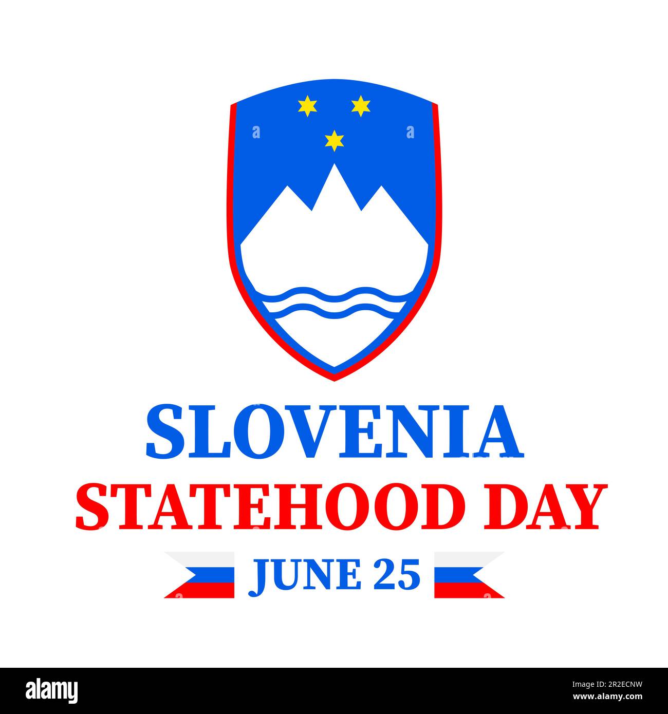 Slovenia Statehood Day typography poster. Slovenian holiday celebrated