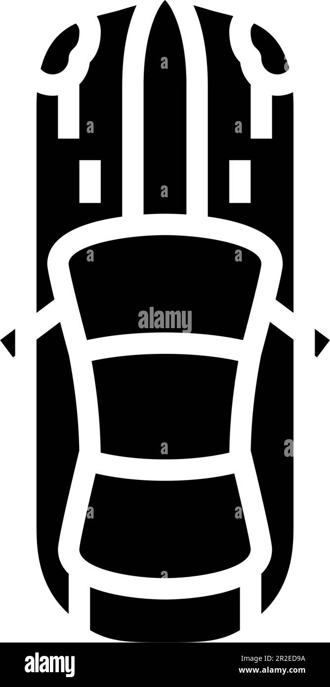 wheel car top view glyph icon vector illustration Stock Vector Image ...