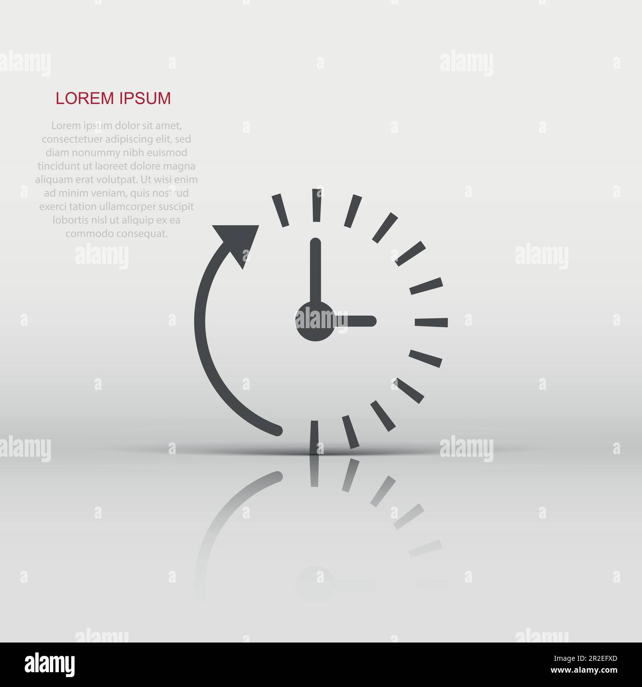 Clock countdown icon in flat style. Time chronometer vector ...