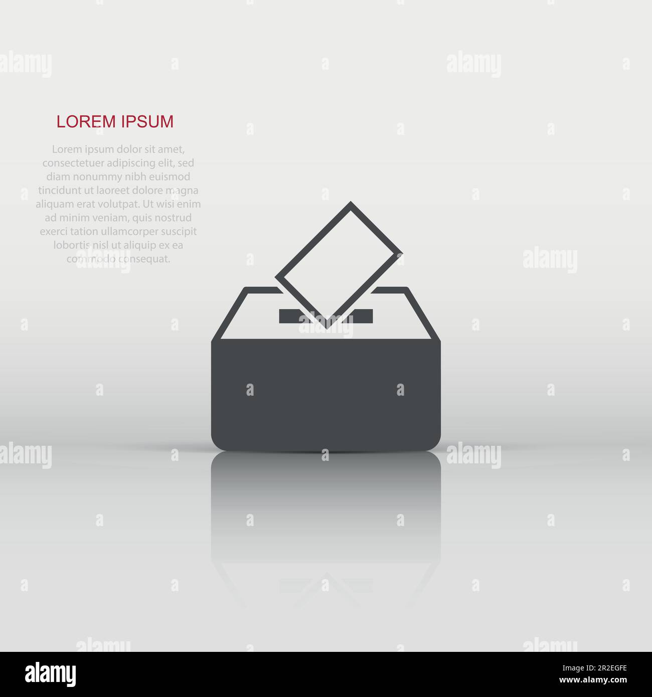 Election voter box icon in flat style. Ballot suggestion vector ...
