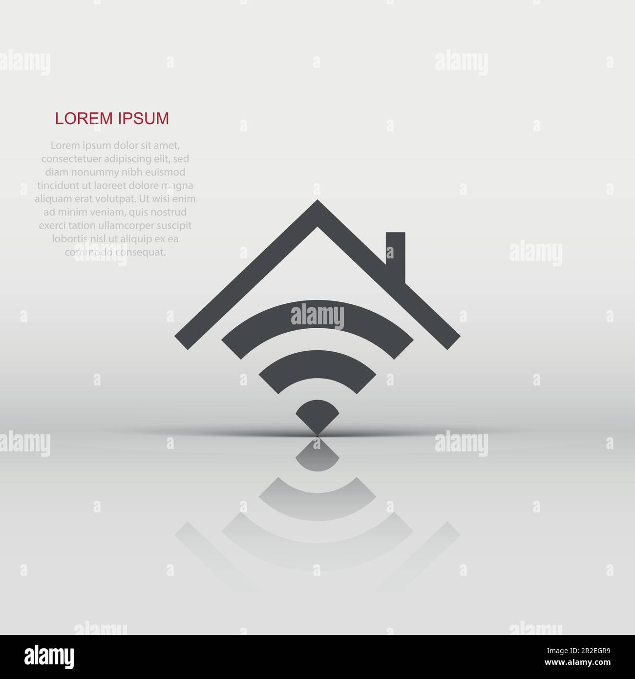 Smart home icon in flat style. House control vector illustration on ...