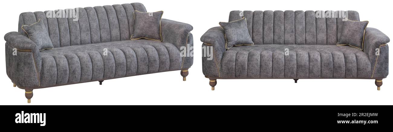 Folding sofa. Isolated from the background. In different angles. Interior element Stock Photo