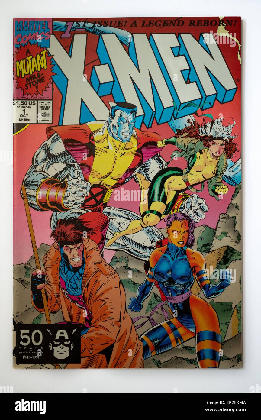 T-shirt Vintage Marvel X-Men Cyclops Mutant Gear - Taille M - Coton - Édition Années 90