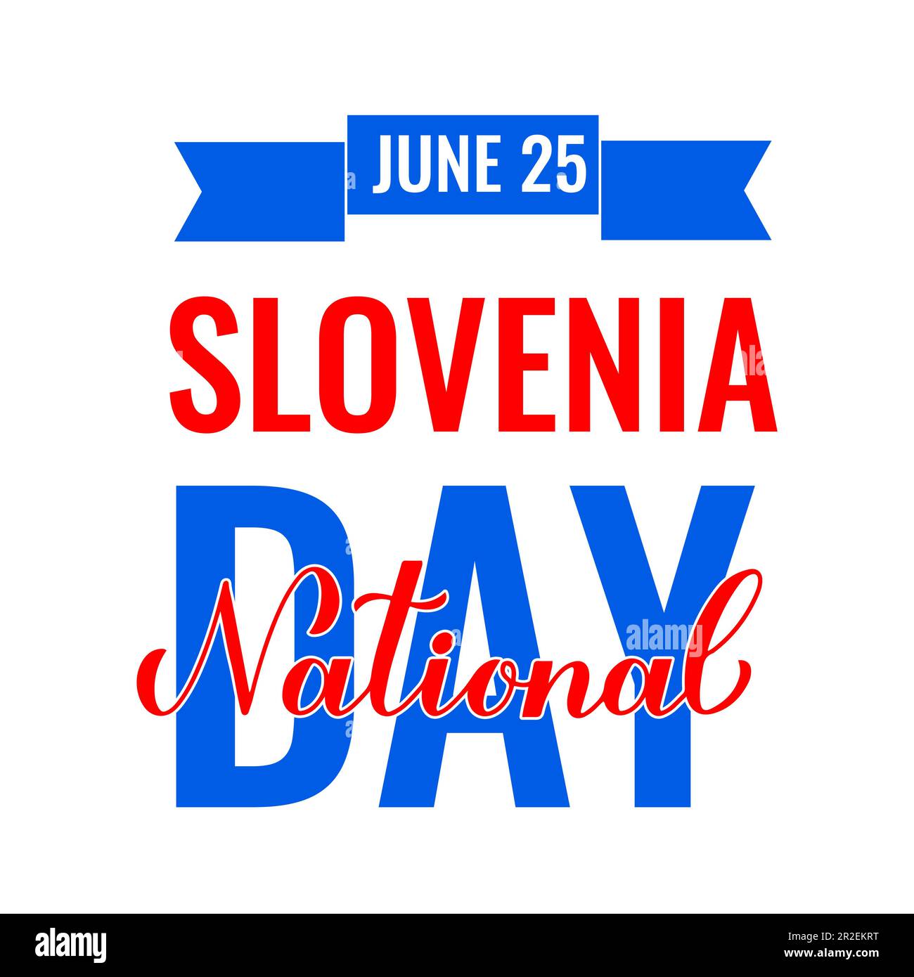 Slovenia National Day typography poster. Slovenian holiday celebrated