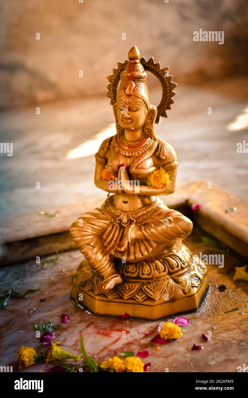 2019, Ter Kadamba, Govardhan, Vrindavan, Uttar Pradesh, India, Shiva Temple Asheshvara Mahadeva, Parvati (Shiva's wife) Stock Photo