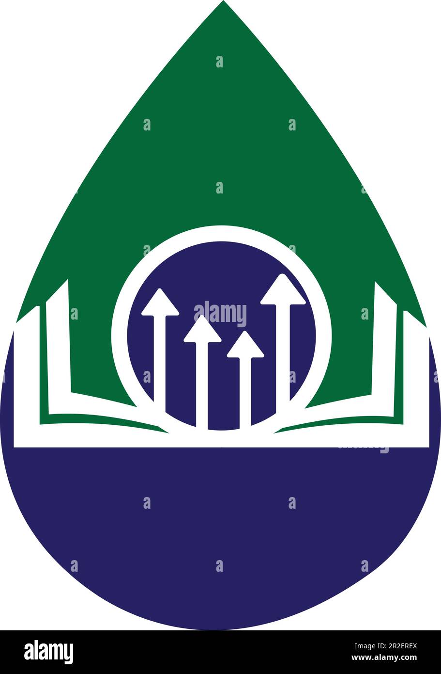 Finance book logo design. Business growth education logo design Stock