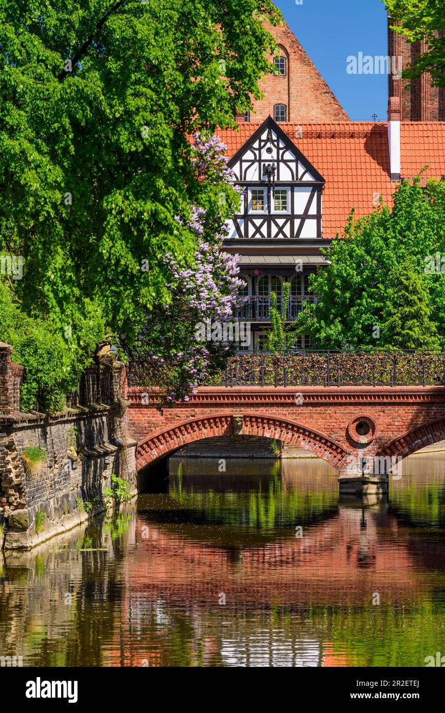 Millers' Guild House, canal of Radunia, Chlebowy bridge also called ...