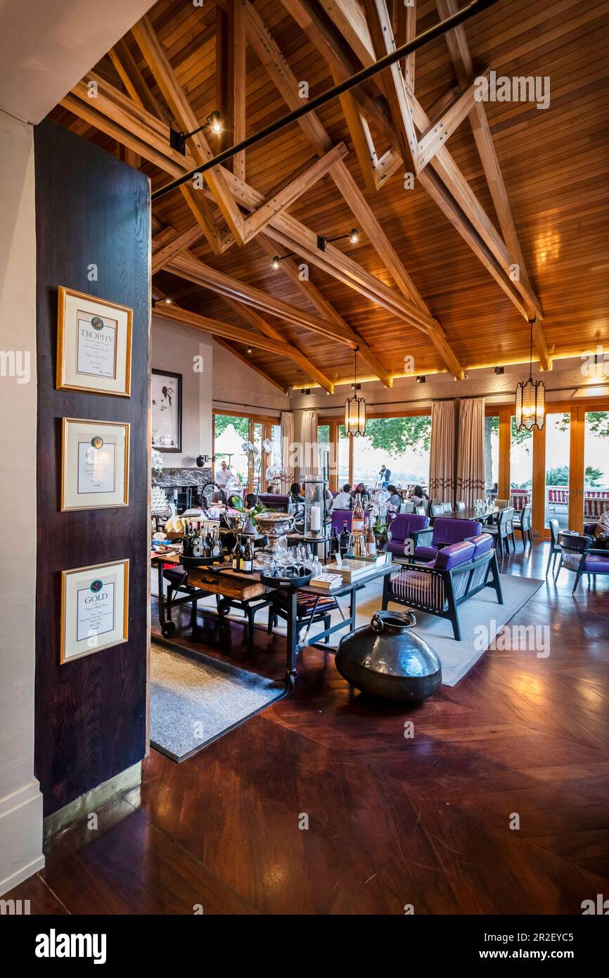 Bar of the Indochine restaurant at Delaire Graff Estate, Stellenbosch