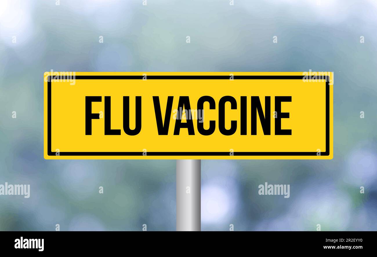 Blue flu vaccine signage hi-res stock photography and images - Alamy