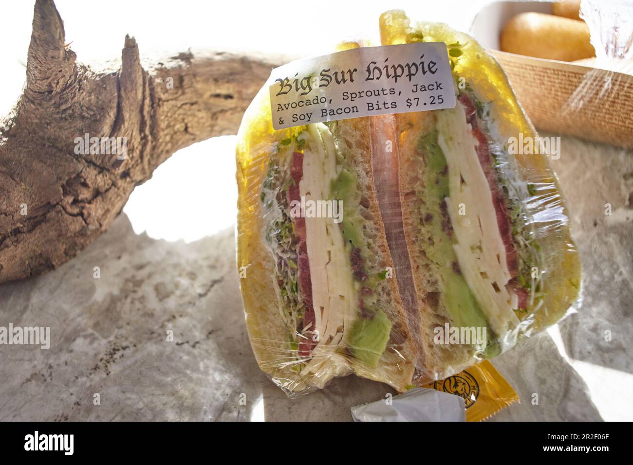Sandwich in foil. Big Sur, California, USA Stock Photo Alamy