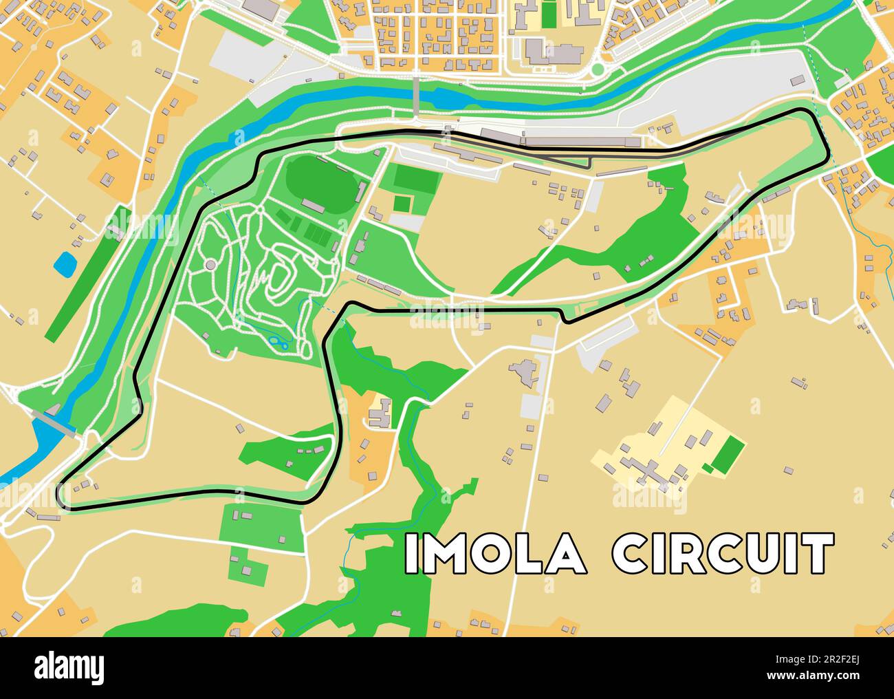 Imola Circuit Stock Vector