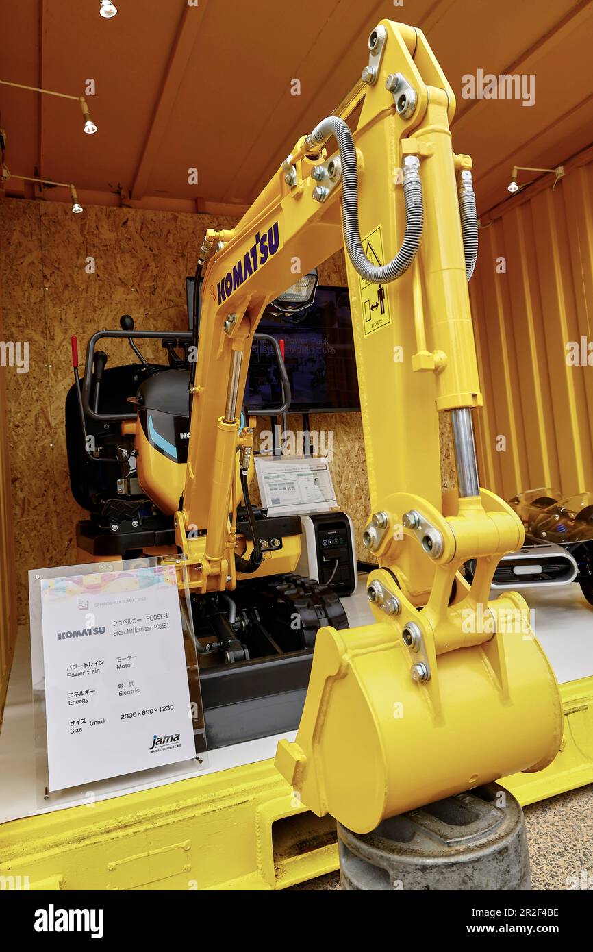 Hiroshima, Japan. 19th May, 2023. An electric Mini Excavator KOMATSU ...