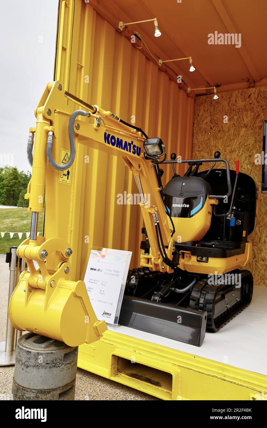 Hiroshima, Japan. 19th May, 2023. An electric Mini Excavator KOMATSU ...