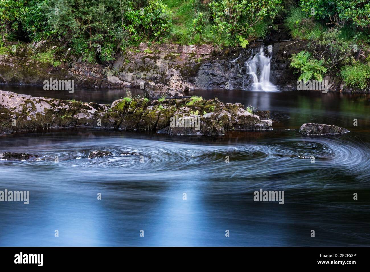 Water vortex, Erriff River, Aasleagh Waterfalls, County Galway, Ireland ...