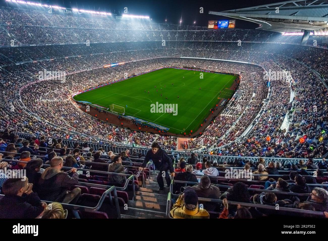 FC Barcelona home game at Estadio Nou Camp in Barcelona, Spain Stock Photo