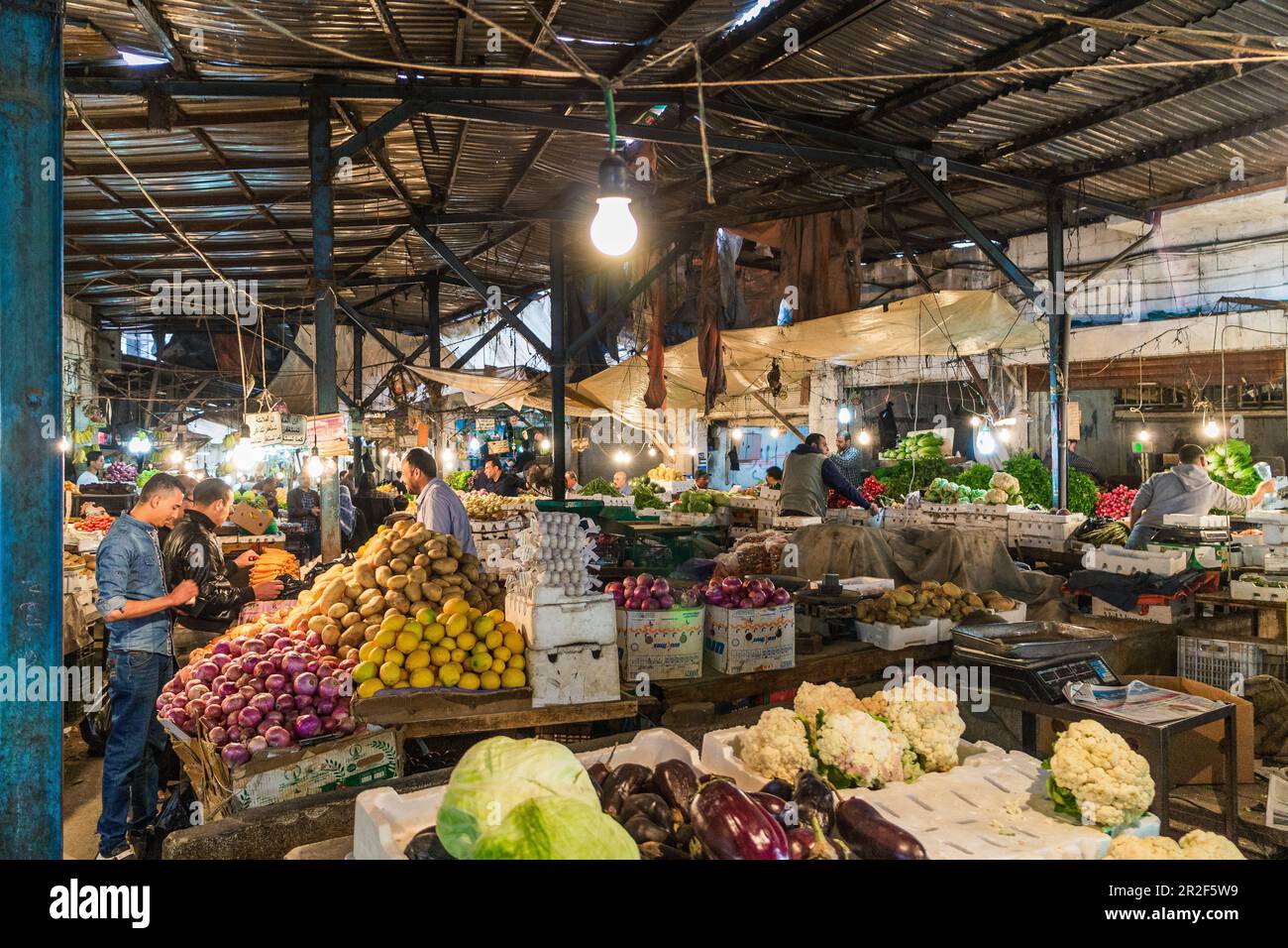 Jordan Market Sign Evening in the Amman market, Jordan Stock Photo - Alamy