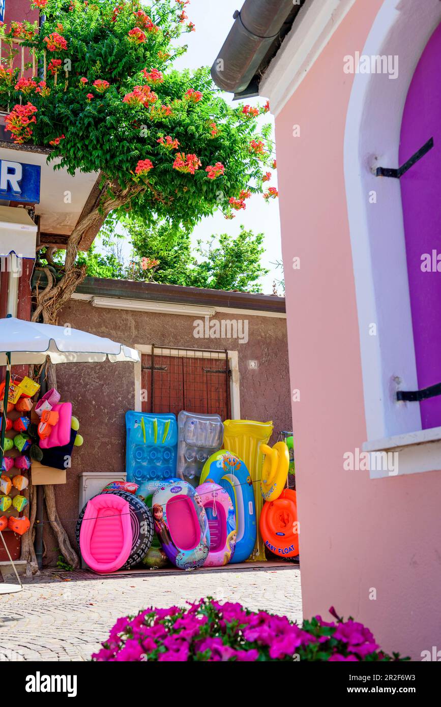 Shop with souvenirs in Caorle, Veneto, Italy Stock Photo