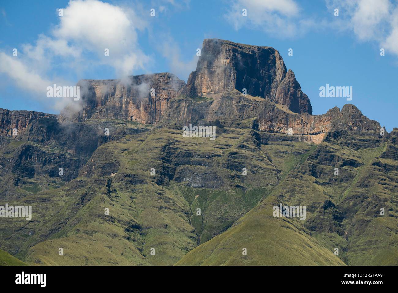 Sentinel, Amphietheatre, Royal Natal National Park, Drakensberg South, Kwa Zulu Natal, South Africa Stock Photo