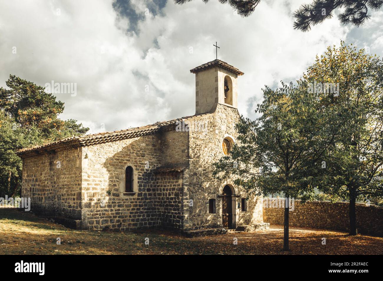 NotreDamedeMontCarmel chapel. ChâteauneufdeMazenc, Drôme, France