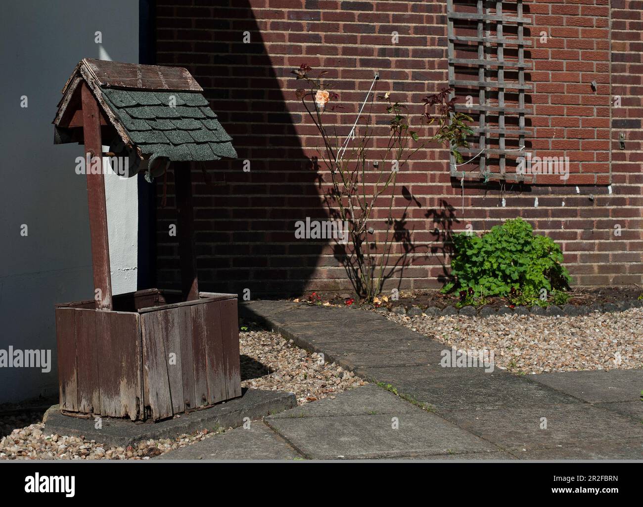 A waterwell ourside the pavilion of the Kilmarnock lawn bowling green