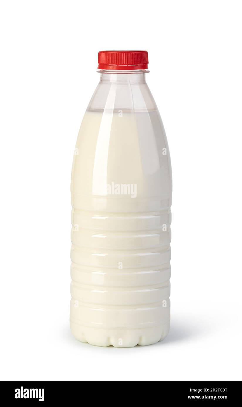milk bottle on a white background Stock Photo