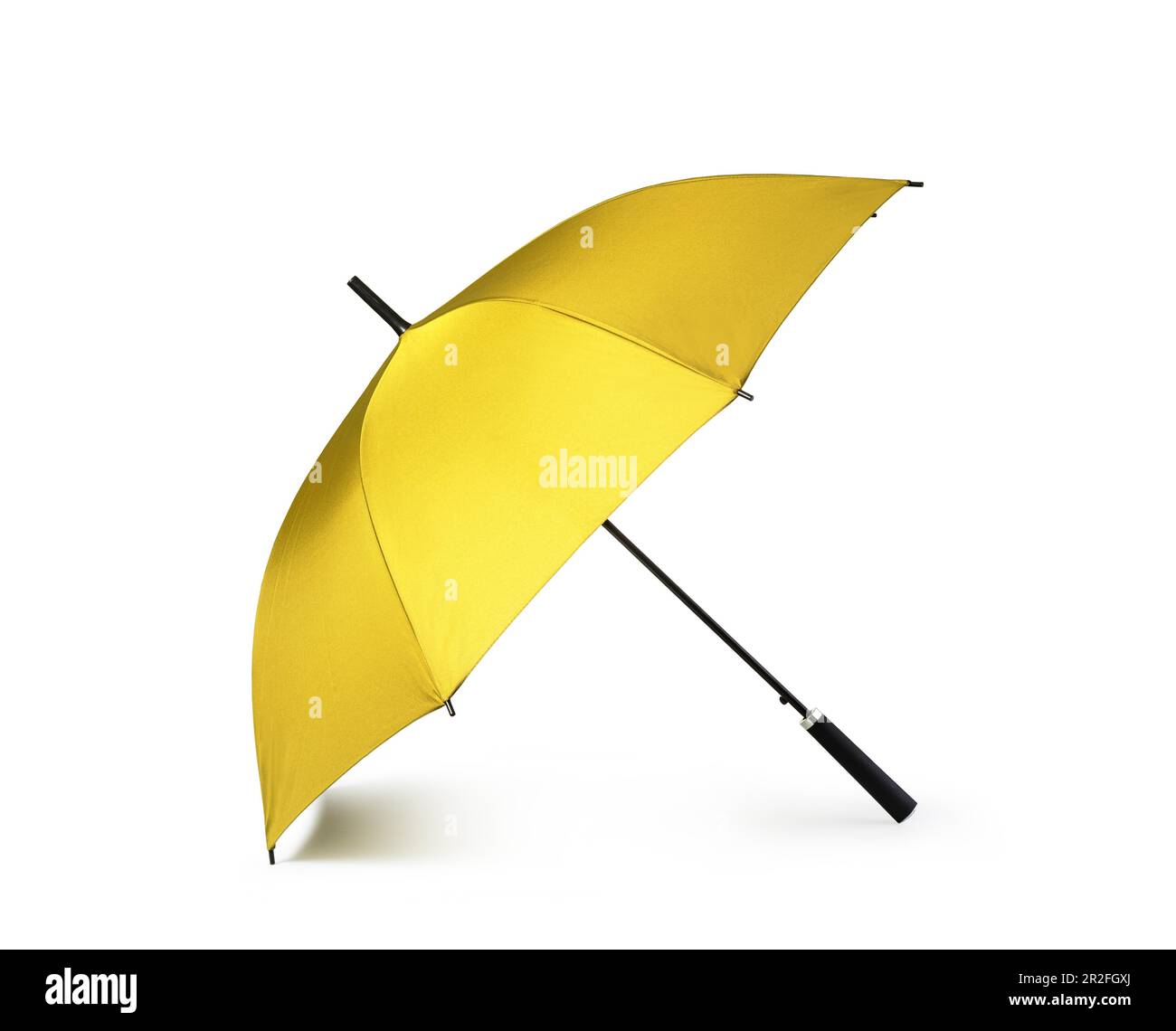 yellow umbrella isolated on white background Stock Photo - Alamy