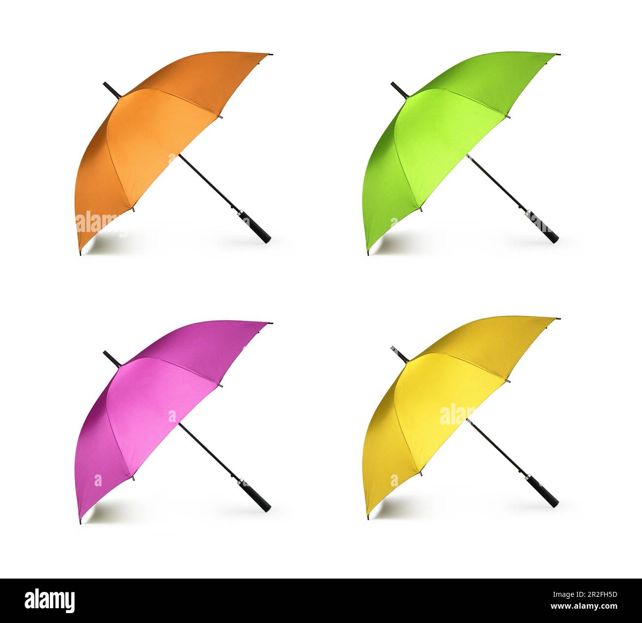 set of umbrella isolated on white background Stock Photo - Alamy