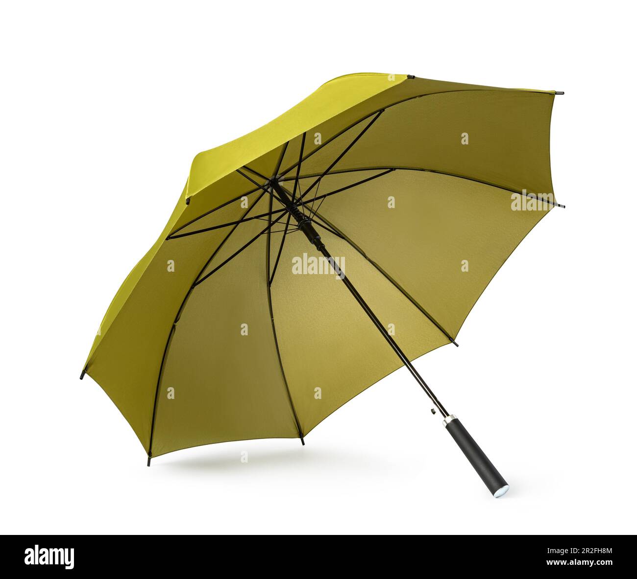 green umbrella isolated on white background Stock Photo - Alamy