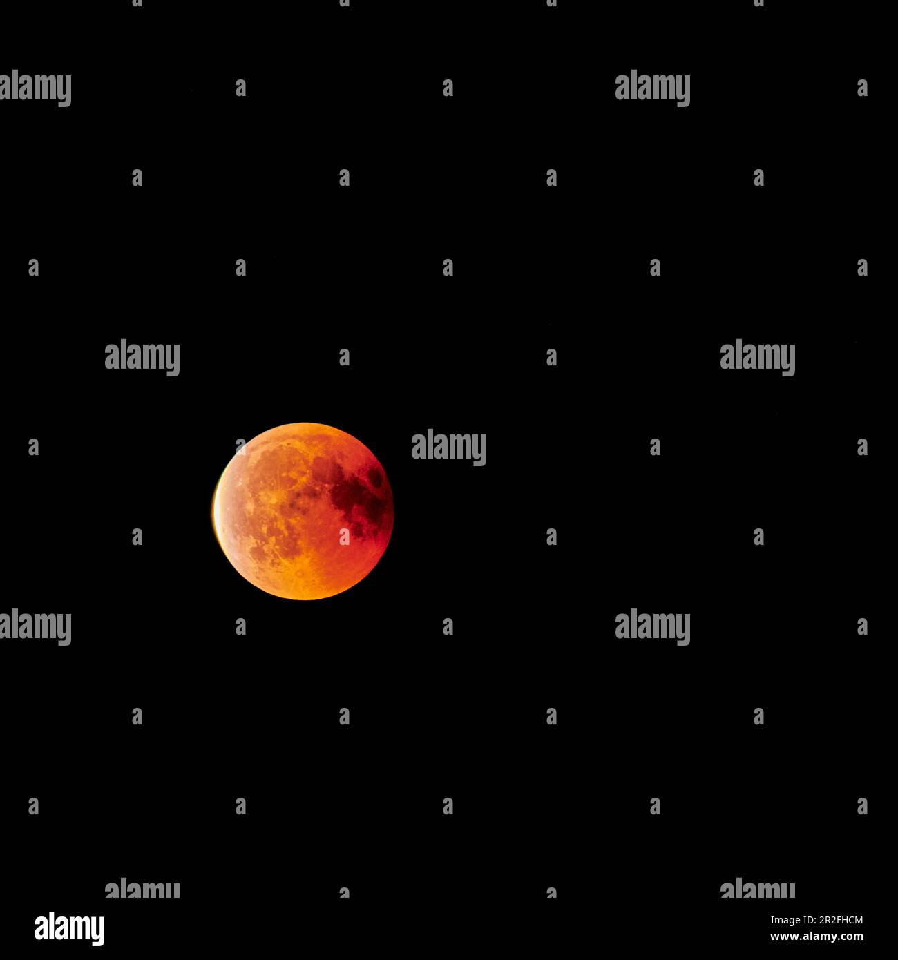 Total lunar eclipse, Bad Honnef, Germany, Europe Stock Photo